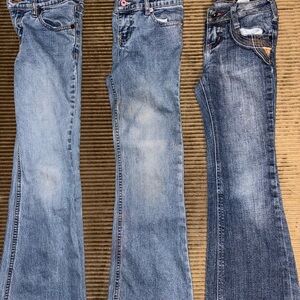 Girls Y2K Lot Of 3 Jeans Size7/8 1989 Place & ZD Premium